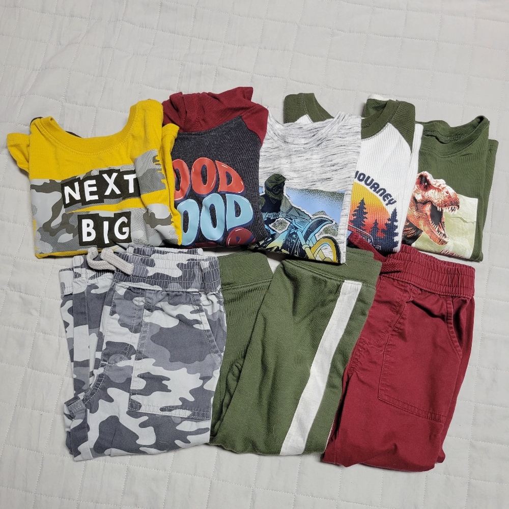 Lot of boys mix and match outfits